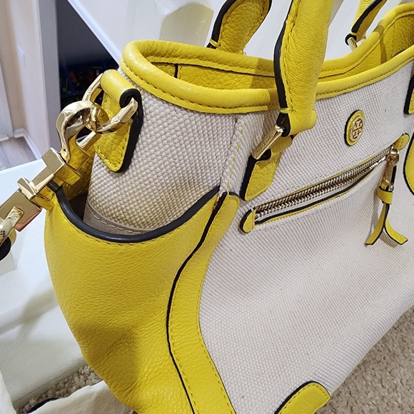 Tory Burch The Frances Canvas Satchel - Picture 2 of 13